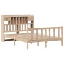 Cama con estantería sin colchón madera maciza de pino 150x200cm