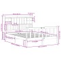 Cama con estantería sin colchón madera maciza de pino 150x200cm