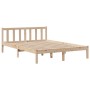 Cama con estantería sin colchón madera maciza de pino 160x200cm