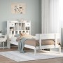 Cama con estantería sin colchón madera maciza blanco 90x200 cm