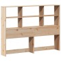 Cama con estantería sin colchón madera maciza de pino 140x190cm