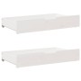 Cama con estantería sin colchón madera maciza blanco 90x200 cm