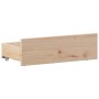 Cama con estantería sin colchón madera maciza de pino 75x190 cm