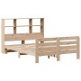 Estructura de cama sin colchón madera de pino maciza 120x200 cm