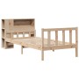 Cama con estantería sin colchón madera maciza de pino 100x200cm