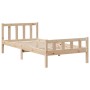 Cama con estantería sin colchón madera maciza de pino 100x200cm