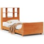 Estructura de cama sin colchón madera de pino marrón 90x200 cm