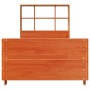 Estructura de cama sin colchón madera de pino marrón 90x200 cm