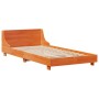 Estructura de cama sin colchón madera de pino marrón 90x200 cm