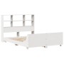 Estructura de cama sin colchón madera de pino blanca 140x190 cm