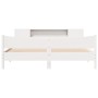 Cama sin colchón madera maciza de pino blanca 180x200 cm