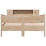 Estructura de cama sin colchón madera maciza de pino 160x200 cm