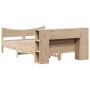 Estructura de cama sin colchón madera maciza de pino 160x200 cm