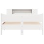 Estructura de cama sin colchón madera de pino blanco 135x190 cm