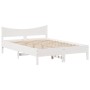 Estructura de cama sin colchón madera de pino blanco 135x190 cm