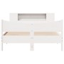 Estructura de cama sin colchón madera de pino blanca 140x200 cm
