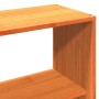 Cama con estantería sin colchón madera maciza marrón 150x200 cm