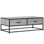 Mesa de centro madera ingeniería metal gris Sonoma 100x50x35 cm