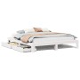 Cama sin colchón madera maciza de pino blanca 180x200 cm