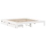 Cama sin colchón madera maciza de pino blanca 180x200 cm