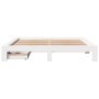 Cama sin colchón madera maciza de pino blanca 180x200 cm