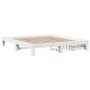 Cama sin colchón madera maciza de pino blanca 180x200 cm