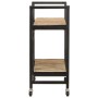 Carrito de cocina de madera maciza de mango 87x36x81 cm
