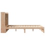 Cama con estantería sin colchón madera maciza de pino 135x190cm