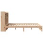 Cama con estantería sin colchón madera maciza de pino 150x200cm