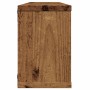 Estantes cubo de pared 2 uds madera envejecida 60x15x23 cm