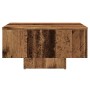Mesa de centro madera de ingeniería envejecida 60x60x31,5 cm