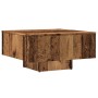 Mesa de centro madera de ingeniería envejecida 60x60x31,5 cm