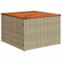 Set de sofás de jardín con cojines 9 pzas ratán sintético beige