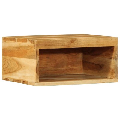 Mueble de TV de pared madera maciza de acacia 40x30x19 cm