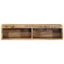 Mueble de TV de pared madera maciza de mango rugosa 80x30x19 cm