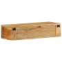 Mueble de TV de pared madera maciza de mango rugosa 80x30x19 cm