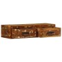 Mueble de TV de pared madera maciza reciclada 80x30x19 cm