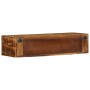 Mueble de TV de pared madera maciza reciclada 80x30x19 cm