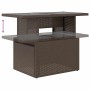 Set sofás de jardín 6 piezas y cojines ratán sintético marrón