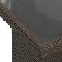 Set sofás de jardín 6 piezas y cojines ratán sintético marrón