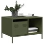 Mesa de centro acero laminado frío verde oliva 68,5x50x43,5cm