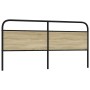 Cabecero de acero y madera de ingeniería roble Sonoma 180 cm