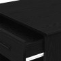 Escritorio con cajón y estante madera contrachapada roble negro