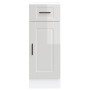 Mueble bajo de cocina porto alto brillo blanco