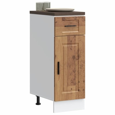 Mueble bajo de cocina porto madera vieja madera reconstituida