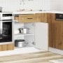 Mueble bajo de cocina porto roble artesano madera reconstituida