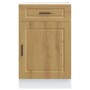 Mueble bajo de cocina porto roble artesano madera reconstituida
