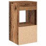 Mesillas de noche con cajón 2 uds madera vieja 35x34x66,5 cm
