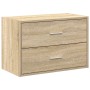Armario con 2 cajones roble sonoma 60x31x40 cm