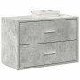Armario con 2 cajones gris cemento 60x31x40cm madera ingeniería